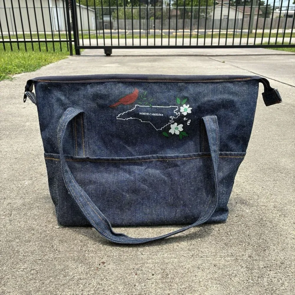 TANNER GOODS Vintage Selvedge Denim Gardening Boat Tote Bag Talon Zipper
